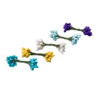 Тычинки для искусственных цветов на проволоке 0,5*6см, 50гр +/- 3гр, 5 цветов, бело-голубой микс