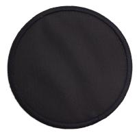 011 Термоаппликация 'Круг', черный, 73*73мм, упак/10шт