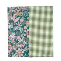 PAT02-01 Набор тканей 'Тропические цветы' бирюзовый (100% хлопок), 50*50см, 2шт/упак, Astra&Craft