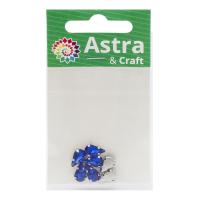 АЦ010НН610 Хрустальные стразы в цапах формы 'капля', сапфир, 6х10мм, 7шт