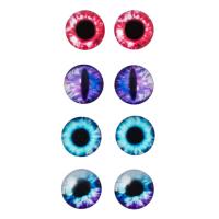Глазки для игрушек стеклянные, диаметр 12мм, 4 дизайна, набор 8 шт, Astra&Craft