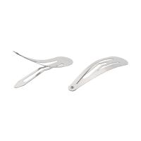 2AR23207-1 Заготовка для заколки клик-клак 8см, никель, 20шт/упак, Astra&Craft