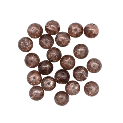 1301143 Бусины стеклянные 'Кракле' 10мм, упак/26шт., Astra&Craft (1 коричневый)