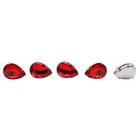 АЦ007НН1014 Хрустальные стразы в цапах формы 'капля', красный 10х14 мм, 5 шт.