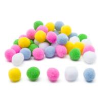 Помпоны 'Пастель' 25мм, 5 цветов, 50шт, Astra&Craft