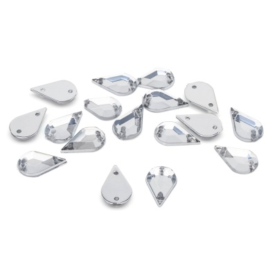 Стразы пришивные, акриловые, 6*10мм, 18шт/упак (слеза) Astra&Craft (N38 прозрачный)