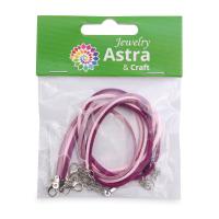 Набор замшевых шнуров с карабином для кулонов и подвесок 45см d-2мм 3шт
