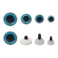 Набор глаза искристые голубые 12,16,20,25мм, 8шт/упак