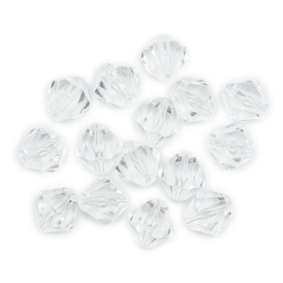 4850 Бусины пластиковые, акрил, прозрач. в цвете, граненый биконус, 16мм, 25гр, Astra&Craft (1 прозрачный)