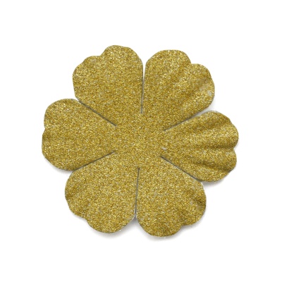 YX15-121 Бумажные лепестки с блестками 'Фиалки', d 5 см, упак./8 шт., Astra&Craft (золотой)