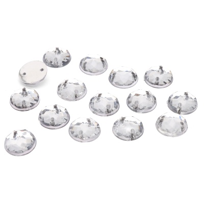 Стразы пришивные, акриловые, 10мм, 15шт/упак (круглые) Astra&Craft (N38 прозрачный)