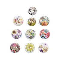 Набор деревянных пуговиц 'Цветочки-лепесточки' №6, 15-18мм, 100шт