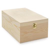 LYE015989 Шкатулка деревянная с четырьмя отсеками (сосна/фанера из тополя), 24*17*11см