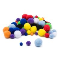 Помпоны 10,15,25мм, 9 цветов, 100шт, Astra&Craft