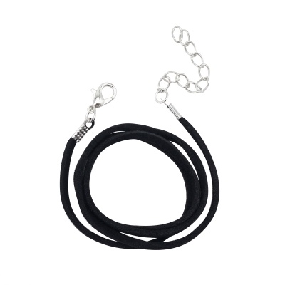 65237 Шнур с замком замшевый, 2мм, 45см. Astra&Craft (6001 черный)