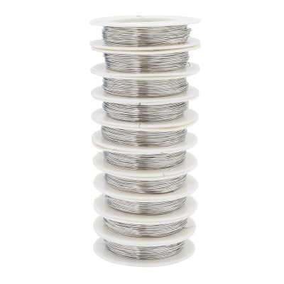 Проволока медная на катушке 0,4 ммх10 м (серебро)