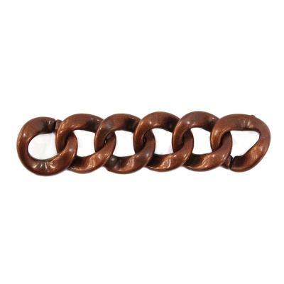 4325 Цепь, 10см, размер звена 23х23мм (медь)