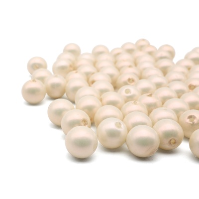 Бусины пластиковые, 'жемчуг' с покрытием АВ, цветные, круглые, 8мм, 25гр, Astra&Craft (15 белый)