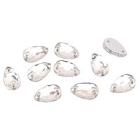 ХК001НН712 Хрустальные стразы пришивные формы 'капля', белый 7х12 мм 10 шт/упак.