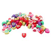 Бусины из полимерной глины 'Сердечки с цветами' 10мм 20г, Astra&Craft