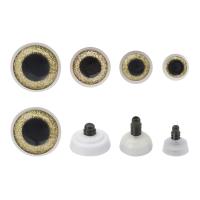 Набор глаза искристые золотые 12,16,20,25мм, 8шт/упак