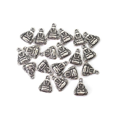 5296 Подвеска под металл, Будда, 20*17*4MM, 20шт/упак (ст.серебро)