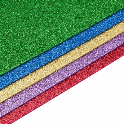 EVA-1012 Фоамиран с глиттером, ассорти, 20*30 см, 2 мм, упак./5 шт., Astra&Craft (1)