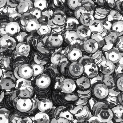 Пайетки граненые, 6 мм, упак./10 гр., Astra&Craft (M18 темное серебро)