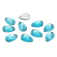 ХК010НН712 Хрустальные стразы пришивные формы 'капля', голубой 7х12 мм 10 шт/упак.