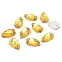 ХК004НН712 Хрустальные стразы пришивные формы 'капля', желтый 7х12 мм 10 шт/упак.