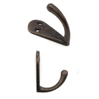 23554 Крючки мебельные декоративные для ключниц и поделок 32х8 мм, бронза