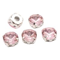 РЦ010НН10 Хрустальные стразы в цапах круглой формы, розовый 10 мм, 5 шт. Astra&Craft