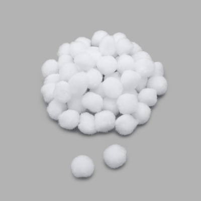 Помпоны декоративные 25мм, 50шт/упак, Astra&Craft (PA-001 белый)