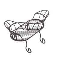 KB2291 Металлическая скамейка, корич. 11*5,5*3*7см Astra&Craft