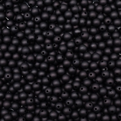 (7728463) Бусины полупрозрачные 2008 матовые, 8мм, 500гр. (034 черный)