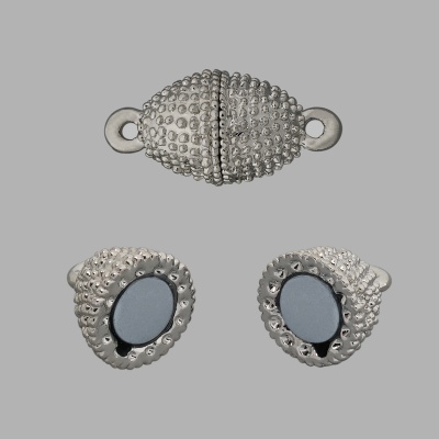 4AR363 Замок магнитный декоративный 10*15мм, 2шт/упак, Astra&Craft (Никель)