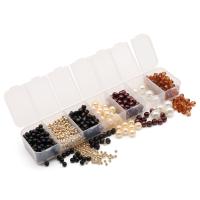 Бусины для рукоделия 'Кофейно-молочный', диаметр 4, 6, 8, 10, 14 мм, 1030 +/-4 шт, Astra&Craft