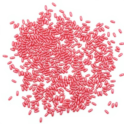 4AR293/294 Бусины пластиковые, 'жемчуг', цветные, рис, 3*6мм, 15гр, Astra&Craft (J530 красный)