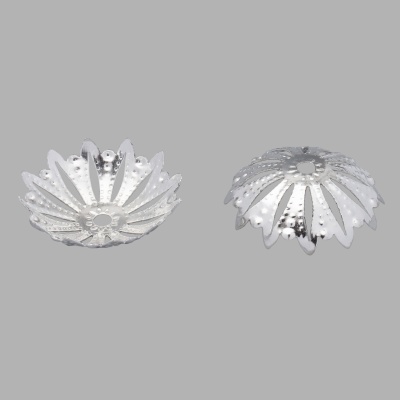 Шапочка для бусин 4AR208, 22мм 20шт/упак, Astra&Craft (Серебро)