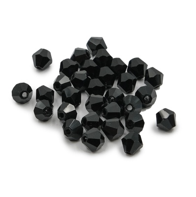 Z-439 Бусины стеклянные, 6*6 мм, упак./30 шт., Astra&Craft (801 черный)