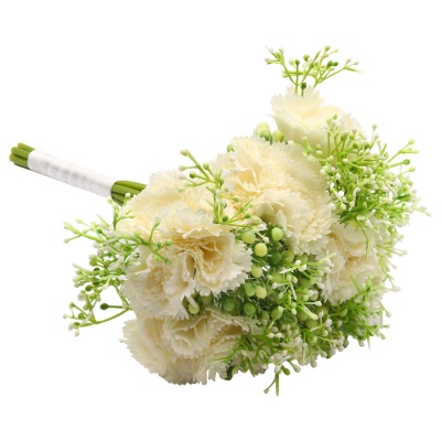 HY125-36027 Букетик гвоздик (7шт), 29см (G Белый)