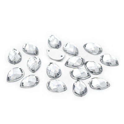 Стразы пришивные, акриловые, 6*10мм, 18шт/упак (капля) Astra&Craft (N38 прозрачный)