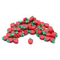 ZZ1411 Бусины из полимерной глины 'Клубничка', красная, 50 (+/- 3)шт/упак, Astra&Craft