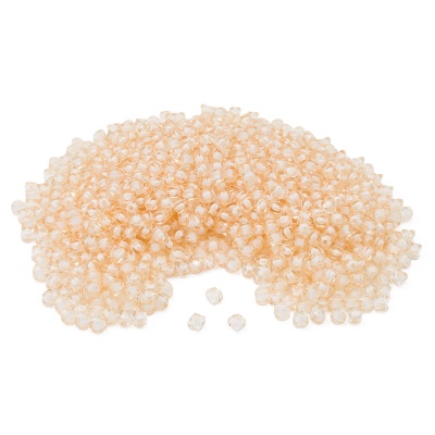 LY-161 Бусины пластиковые, акрил, в цвете с белой сердцевиной, мягкий куб, 10мм, 500гр, Astra&Craft (35 бежевый)