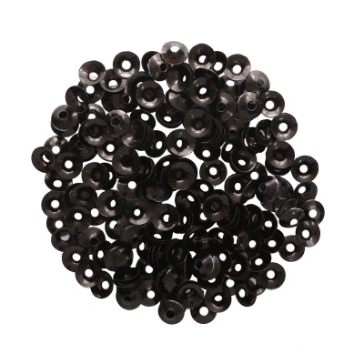 Пайетки объемные, 6 мм, 10 г Astra&Craft (50113 - черные голографик)