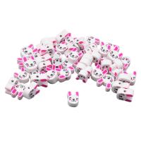 2AR23053 Бусины из полимерной глины 'Бело-розовый кролик' 50шт/упак Astra&Craft