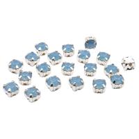 СЦ006ММ44 Хрустальные стразы в металлических цапах, цвет: светло-голубой матовый 4 мм, 20 шт/упак. Astra&Craft