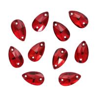 ХК006НН712 Хрустальные стразы пришивные формы 'капля', красный 7х12 мм 10 шт/упак.