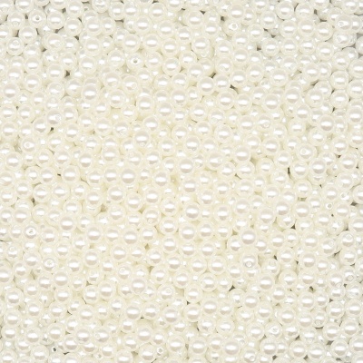 (7706545/7738652) Бусины круглые, пластик, 8мм, 500гр Astra&Craft (001 NL белый)