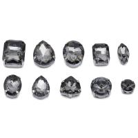 МФ-15 Хрустальные стразы в металлических цапах, форма страз: МИКС, серый, 10шт/упак